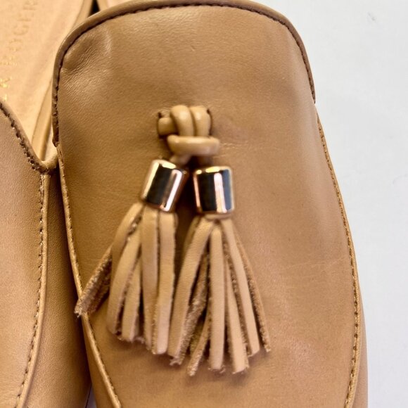 Jack Rogers Penwood Tassel Mule Size 6.5M Sand Leather Backless Slip On Shoes - Picture 12 of 16